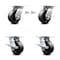 Service Caster 5 Inch Glass Filled Nylon Swivel Caster Swivel Locks 2 Brakes SCC, 2PK SCC-35S520-GFNR-BSL-2-SLB-2 - alternate 1